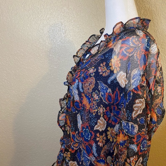 Dear John Sheer Floral Blouse - Picture 7 of 16